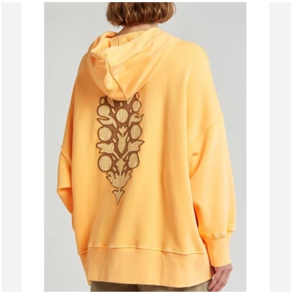 Free People Tops - Free People NWT × HOKA Relaxed Embroidered Appliqué Kangaroo Pocket Hoodie XS